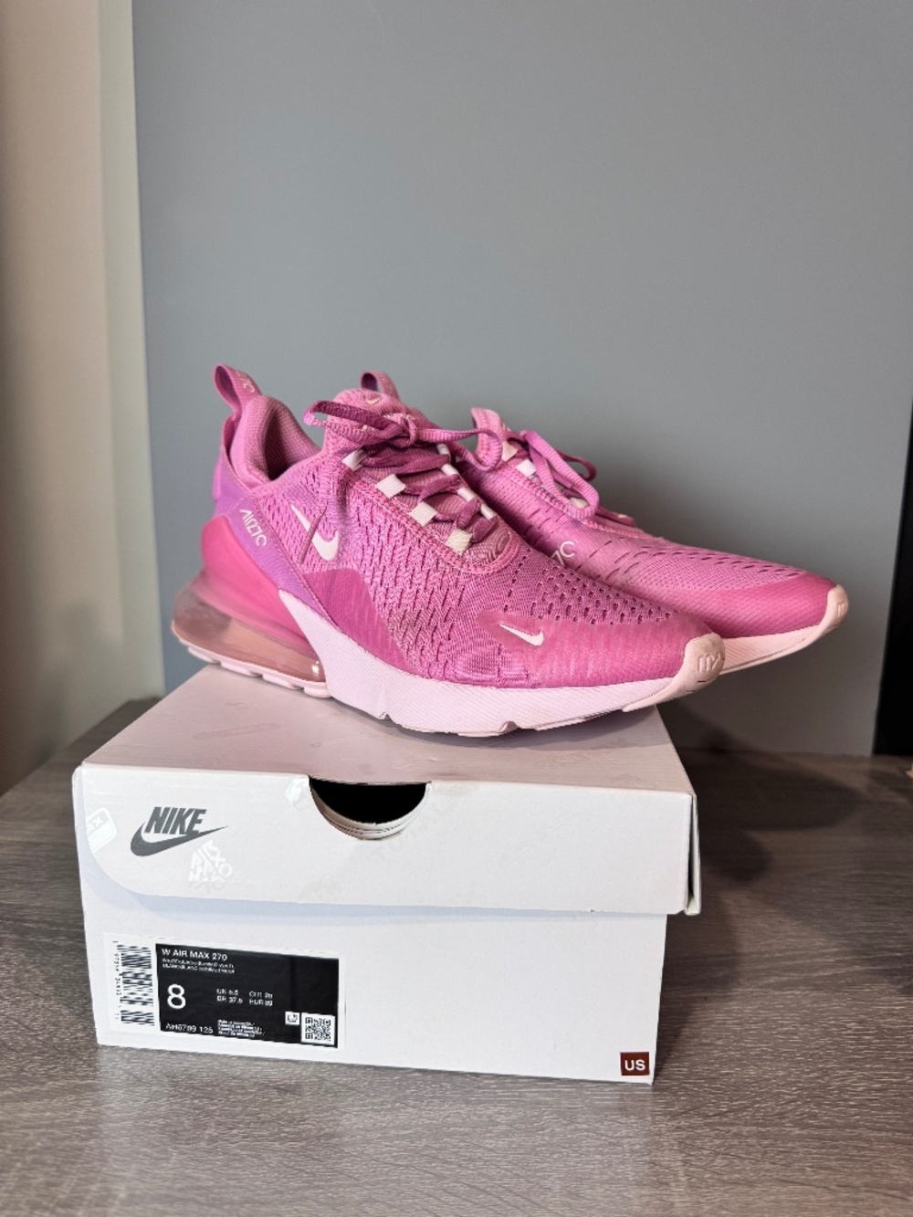 NIKE Air Max 270 Magic Flamingo Pink Foam 6.5Y/8M Wms